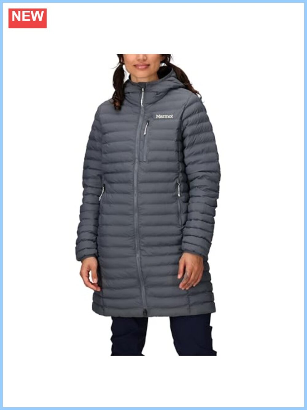 Lightweight Hooded Quilted Long Jacket
